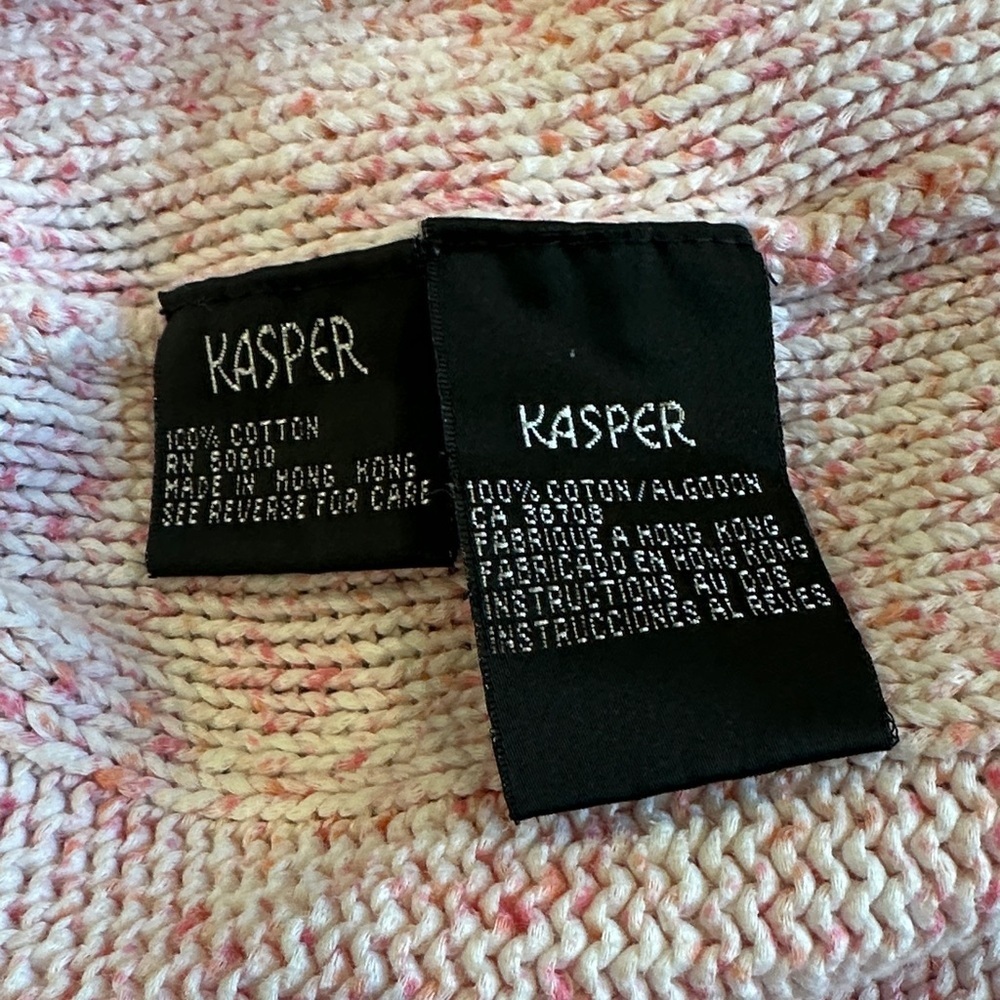 Kasper Pink Textured Sleeveless Top size Xl vintage 90 made Hong Kong - Picture 7 of 15